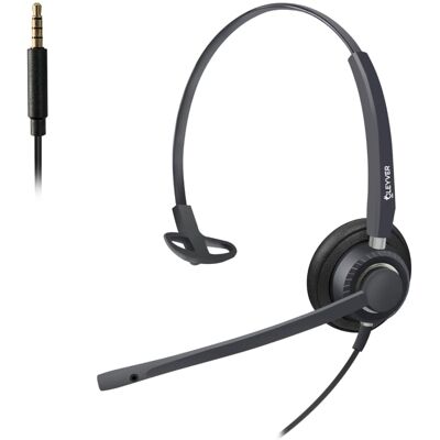 Cleyver - HC60 Mono Jack Casque filaire Jack Mono pour softphone - Publicité Cleyver - HC60 Mono Jack Casque filaire Jack Mono pour softphone - Publicité