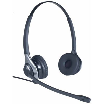Cleyver - HC45 Casque filaire professionnel 2 deux écouteurs pour téléphone de bureau. Publicité Cleyver - HC45 Casque filaire professionnel 2 deux écouteurs pour téléphone de bureau. Publicité