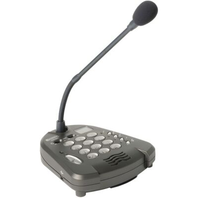 Microphone à mémoire numérique Rondson PAD 500 Microphone de table numérique avec enregistrement d'annonces et lecture de fichiers MP3 mémorisés, - Publicité Microphone à mémoire numérique Rondson PAD 500 Microphone de table numérique avec enregistrement d'annonces et lecture de fichiers MP3 mémorisés, - Publicité