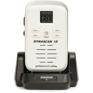 Dynascan Talkie Walkie 1D Blanc Talkies Walkies robustes Talkie-Walkie professionnel sans licence, ultra compact - Publicité Dynascan Talkie Walkie 1D Blanc Talkies Walkies robustes Talkie-Walkie professionnel sans licence, ultra compact - Publicité