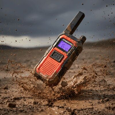 Dynascan Rugged Talkie walkie PMR446 IP67 Radio PMR446 robuste destinée à l'usage professionnel, certifiée IP67, dotée d'une large autonomie et de - Publicité Dynascan Rugged Talkie walkie PMR446 IP67 Radio PMR446 robuste destinée à l'usage professionnel, certifiée IP67, dotée d'une large autonomie et de - Publicité