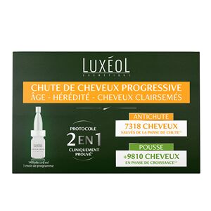 Luxéol Fioles 2 en 1 Chute de Cheveux Progressive 1 mois - Publicité