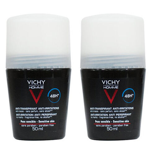 Vichy homme déodorant bille peaux sensibles x 2