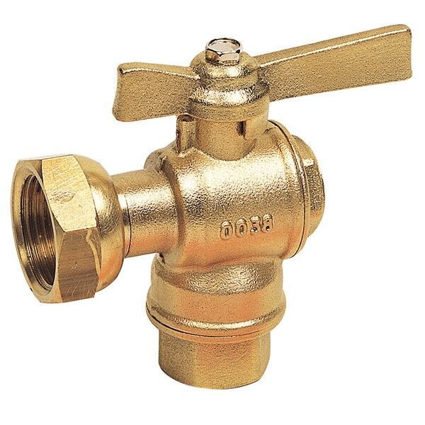 Sferaco Vanne et robinet laiton - Robinet équerre avant compteur - écrou tournant - Manette laiton - FF 3/4 Sferaco Vanne et robinet laiton - Robinet équerre avant compteur - écrou tournant - Manette laiton - FF 3/4