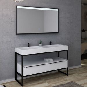 Distribain Meuble salle de bain LAMEZIA 1400 Blanc