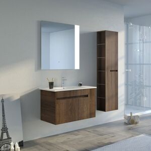 Distribain Meuble salle de bain BOVALINO 800 Chene Fonce