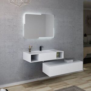 Distribain Meuble salle de bain ALESIA 1000 Blanc