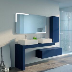 Distribain Meubles salle de bain MELIZZANO 1400 Bleu Saphir