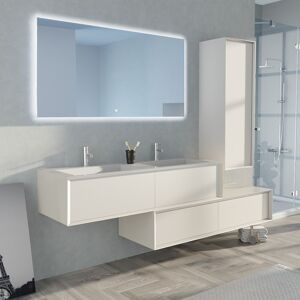 Distribain Meuble de salle de bain Avigliano 1400 Blanc - Publicité Distribain Meuble de salle de bain Avigliano 1400 Blanc - Publicité