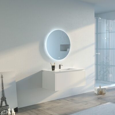Distribain Meuble salle de bain STRANO 900 Blanc - Publicité Distribain Meuble salle de bain STRANO 900 Blanc - Publicité