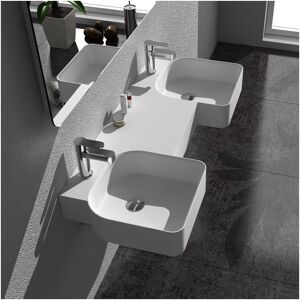 Distribain Double plan vasque solid surface Ref SDWD38190