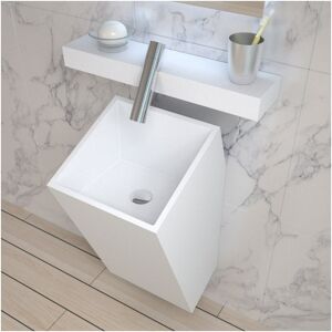 Distribain Vasque Totem suspendue en solid surface Ref : SDPW23