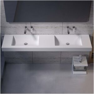 Distribain Double plan vasque solid surface Ref SDPW28