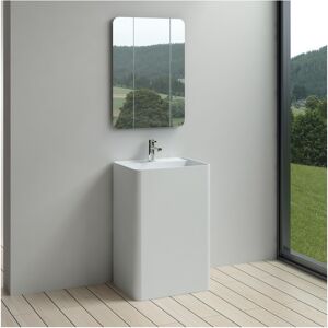 Distribain Vasque Totem sur pied en solid surface Ref : SDPW54