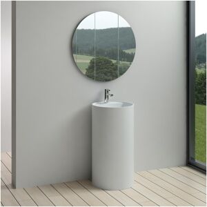 Distribain Vasque Totem sur pied cylindrique en solid surface Ref : SDPW58