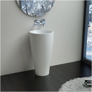 Distribain Vasque totem sur pied en solid surface Réf : SDPW33