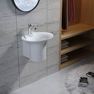 Distribain Vasque suspendue en solid surface Réf : SDN1 - Publicité Distribain Vasque suspendue en solid surface Réf : SDN1 - Publicité