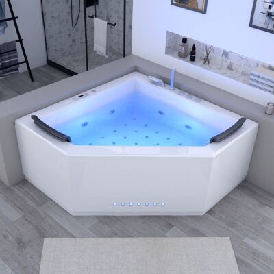 Distribain Baignoire balneo d'angle Duo 31 jets Whirlpool - Publicité Distribain Baignoire balneo d'angle Duo 31 jets Whirlpool - Publicité