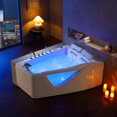 Distribain Baignoire Balneo asymétrique G-Neptune 47 jets Whirlpool - Publicité Distribain Baignoire Balneo asymétrique G-Neptune 47 jets Whirlpool - Publicité
