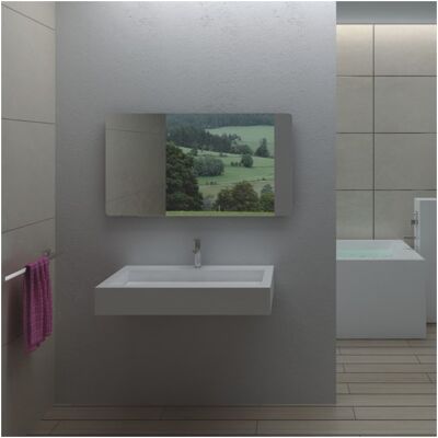 Distribain Plan vasque solid surface Réf : SDPW17 - Publicité Distribain Plan vasque solid surface Réf : SDPW17 - Publicité