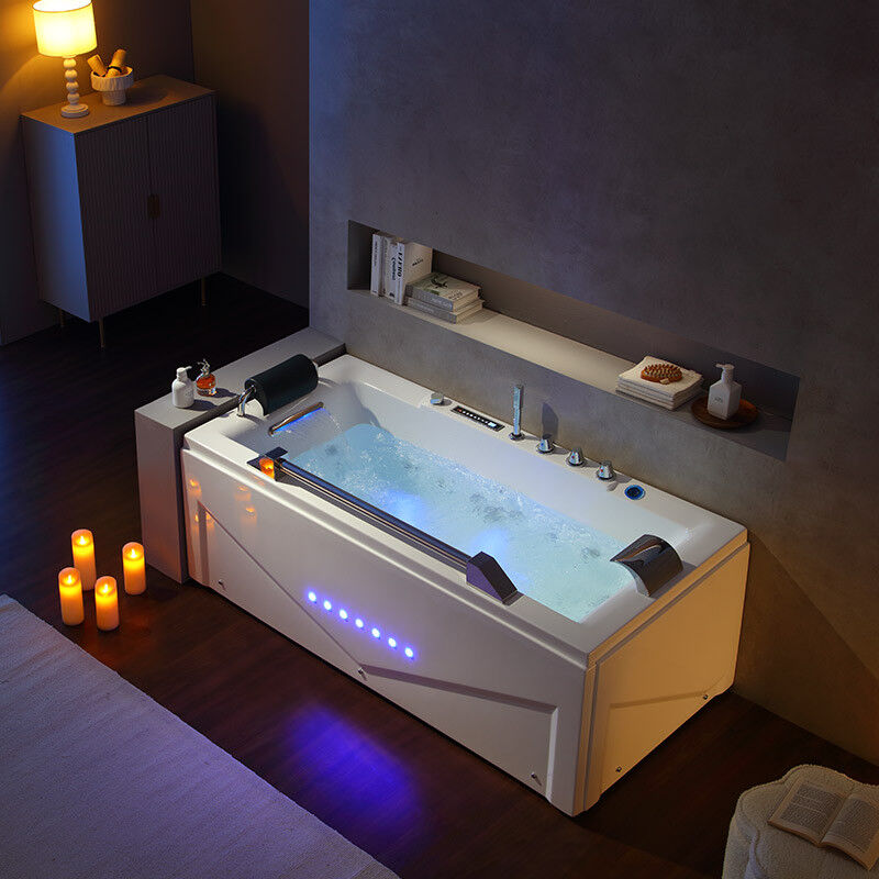Distribain Baignoire Balnéo rectangulaire D-Cleveland 46 jets Whirlpool