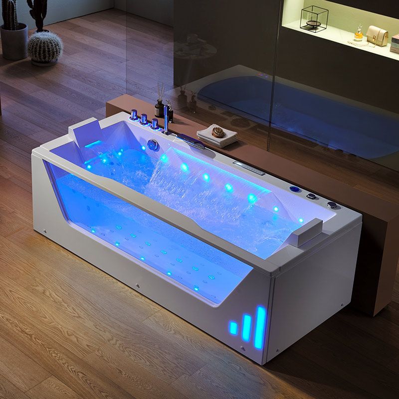 Distribain Baignoire balnéo rectangulaire Luminosa 53 jets Whirlpool