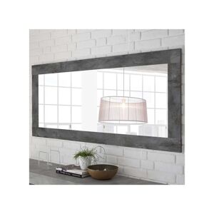 Tousmesmeubles Miroir rectangulaire Béton ciré foncé - LUBIO - L 170 x l 2 x H 75 cm