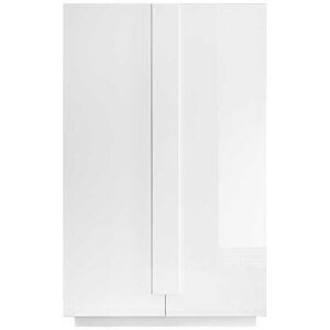 Tousmesmeubles Vaisselier 2 portes Laque Blanc brillant - STARS - L 120 x l 44 x H 193 cm