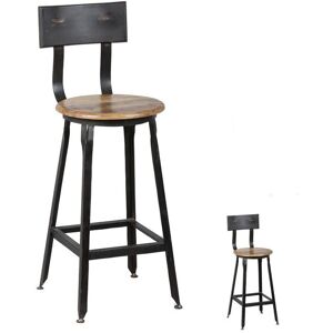 Tousmesmeubles Duo de Chaises de bar basses - JACK - L 34,5 x l 39 x H 104 cm