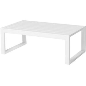 Tousmesmeubles Table basse d’extérieur Aluminium Blanc - BELITUNG