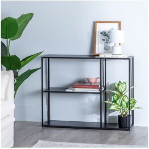 Tousmesmeubles Console MM métal Noir - URBAN - L 100 x l 30 x H 81 cm