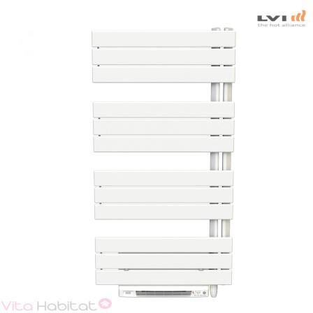 LVI Sèche-serviettes mixte soufflant LVI - SILAY RF T - 1450W (500W + 950W) 4870041 Collecteur vertical à droite LVI Sèche-serviettes mixte soufflant LVI - SILAY RF T - 1450W (500W + 950W) 4870041 Collecteur vertical à droite