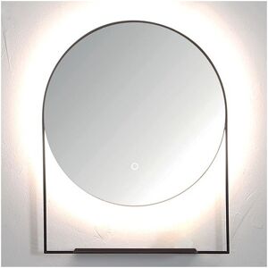 Miroir Rond Avec Tablette 60 Black Mat Sensor On/off - Cristina Ondyna Mnr60