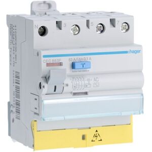 Inter Dif 3p+n 63a 100ma Ac Bd - Inter. Diff. Tetra. Hager Cec863f