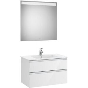 Meuble Salle De Bain 800 The Gap 2 Tiroirs Avec Miroir Eidos Éclairage Led - Roca A851511806