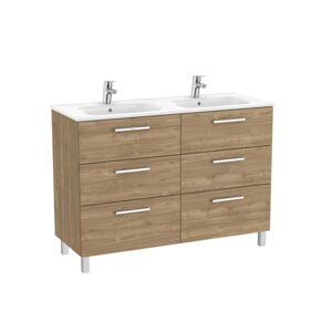 Meuble Salle De Bain Victoria Unik 3 Tiroirs 1200mm Noyer-Roca A851601517