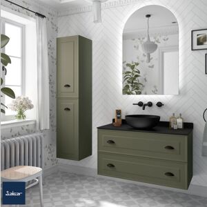 Meuble Salle De Bain Renoir 100cm 2 Tiroirs Green Forest - Salgar 91315