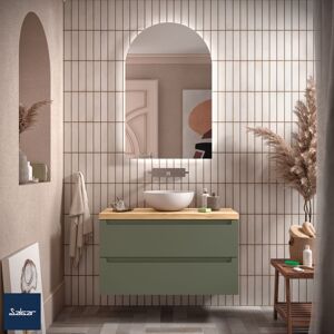 Meuble Salle De Bain Monterrey 100cm 2 Tiroirs Green Forest - Salgar 96538