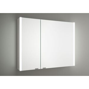 Salgar Armoire Alliance 800 2 Portes Miroir Double Avec Interrupteur Et Prise Et Lumiere Led Superieur/inferieur, Ip44 (21,5w) 830 X 65