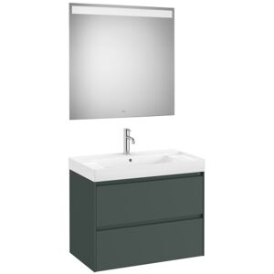 Ona Pack 2 Tiroirs 800mm Lavabo Centre Vert Mat-Roca A851707513