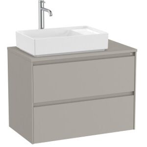 Ona Meuble 2 Tiroirs Pr Lavabo Gauche + Plan 800mm Gris Mat-Roca A851729510