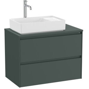 Ona Meuble 2 Tiroirs Pr Lavabo Gauche + Plan 800mm Vert Mat-Roca A851729513