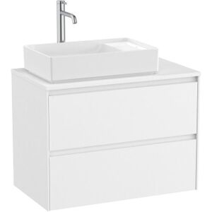 Ona Meuble 2 Tiroirs Pr Lavabo Gauche + Plan 800mm Blanc Mat-Roca A851729509