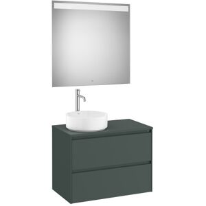 Ona Pack Meuble 2t+plan Pr Lav Gche+miroir 800 Vert Mat-Roca A851717513