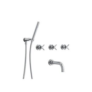 Bain/douche Encastre 2 Sorties Cross Road Complet Chrome Robinetterie Cross Road - Cristina Ondyna Cr11151