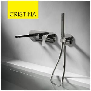 Bain Douche Mural 2 Sorties Chrome Elevation - Cristina Ondyna El10251