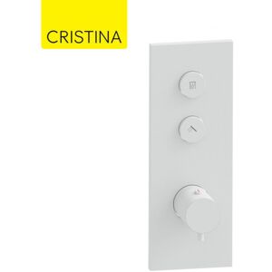 Facade Thermo Twist Thermostatique 2 Sorties Blanc Mat - Cristina Ondyna Xt61224