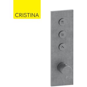 Facade Thermo Twist Thermostatique 3 Sorties Inox - Cristina Ondyna Xx61328