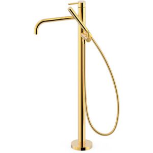 Mitigeur Sur Pied Pour Baignoire Et Douche1 Colonne Verticale Or 24k - Tres 26247005or