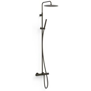 Ensemble De Robinet Thermostatique Mural À 3 Voies Pour Baignoire Et Douche Noir Bronze - Tres 19031202kmb